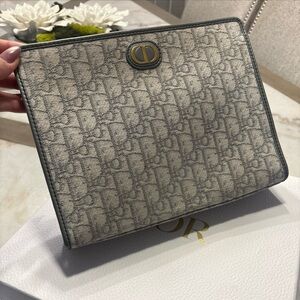 Dior Gray Monogram Clutch